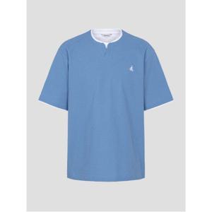 [빈폴멘] 밀라노조직 레이어드 라운드넥 티셔츠  블루 (BC4342C1