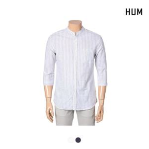 [HUM]남) 헨리넥 핀 스트라이프 7부셔츠(FHNMCSS125M)
