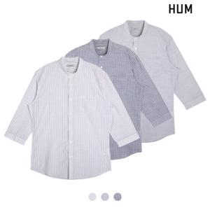 [HUM]남) 스트라이프 7부 차이나넥 셔츠(FHOMCSS142P)