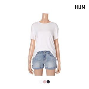 [HUM]여) 루즈핏 라운드 반팔 티셔츠(FHNMCTR504M)