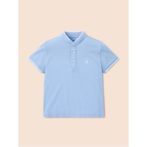 [15%쿠폰][빈폴키즈]헨리넥 베이직 피케 티셔츠 스카이 블루(BI4342U02Q)