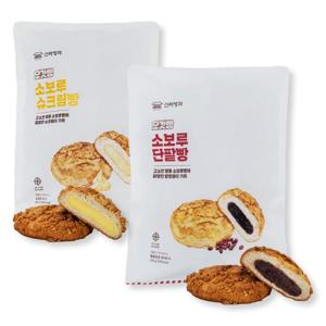 [신라명과] (냉동)소보루슈크림빵+소보루단팥빵 각4개입