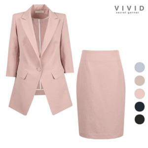 VIVID SET 여성 여름 마터치 정장자켓+정장스커트 세트