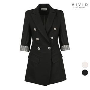 VIVID 여성 여름 쉬폰소매 쿨스판 더블 자켓