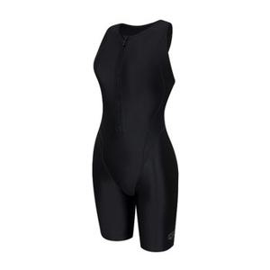 여성 선수 지퍼 4부 반신 실내수영복(누드레이서)(프라이머리)(A3FL1CE05)BLK