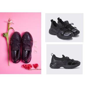 슈콤마보니 Ribbon socks sneakers(black) DG4DS24010BLK