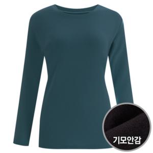 국산 여성 망고 기모 라운드 긴팔 티셔츠 DAI-WSH-0704-그린