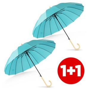 (1+1) 까르벵 16살대 네이처 우드 자동 장우산