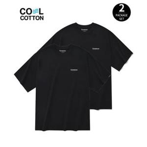 쿨 코튼 2-PACK 티셔츠 블랙+블랙 CO2402STE1BB