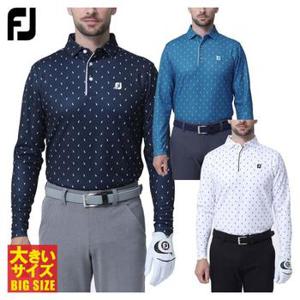 1458713 풋 조이 FOOTJOY 골프 웨어 맨즈 긴팔 셔츠 FJ-F23-S07 백 무늬 서 CA3008873