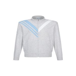 Color Matching Zip-up Swearter_M/Grey (Men)