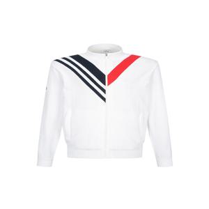 Color Matching Zip-up Swearter_O/White (Men)