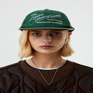 Leather trimming wool cap_Green