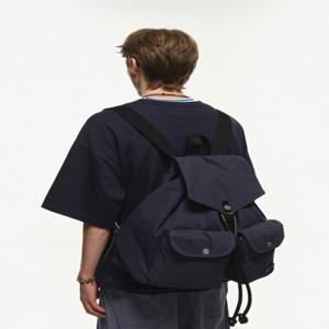 Heavy cotton oversized backpack_Navy