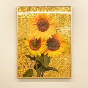 [1300K] 해바라기 액자 황금 꽃 그림 풍수 인테리어 선물 [45.5x60.6cm]