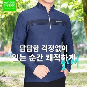 이지바이 젠틀리 남성 긴팔 집업 티셔츠(AY12LT001M)