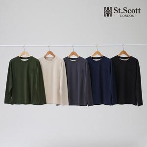 [St.Scott] 세인트 오가닉 바이오 코튼 슬럽 티셔츠 5종(남)
