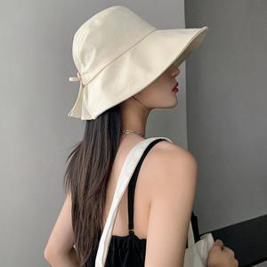 [루즈루나] 모카 봄 여름 가을 여성 와이어 코튼밴딩 벙거지 리본 버킷햇 모자