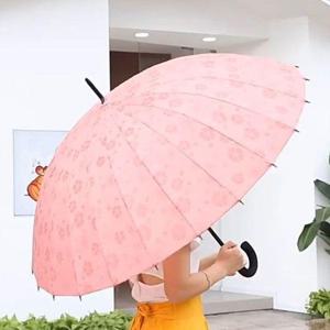 파스텔 레인벚꽃 장우산 U핸들/사쿠라 예쁜 고급 우산 (WC3053F)
