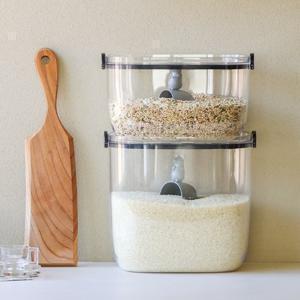 냉장보관이 편리한 투명 밀폐 쌀통 5KG+10KG(스쿱증정)