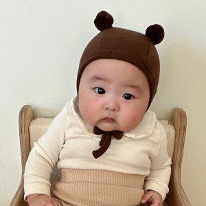 [오늘출발] 디토베베 아기곰돌이모자 방울보넷 출산선물 백일촬영소품