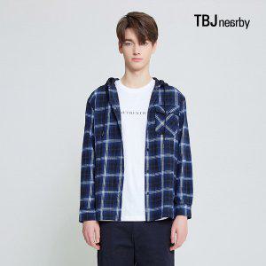 [TBJ] 남성 루즈핏 다이마루 후드 체크셔츠(T201SH202P)