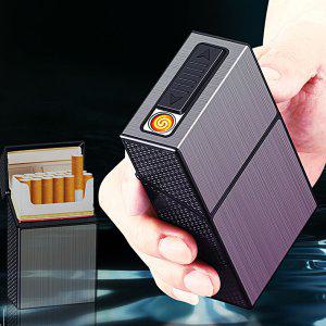 슬라이드 USB 충전식 라이터 일체형 담배 자석케이스