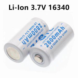 리튬 이온 16340 배터리 레이저 펜 LED 손전등 셀용 충전식 CR123A 3.7V CR123 2800mAh