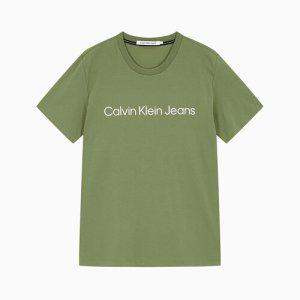 [AK분당점][캘빈클라인 진] 남성 레귤러핏 인스티튜셔널 로고 반팔 티셔츠 J321612L9N