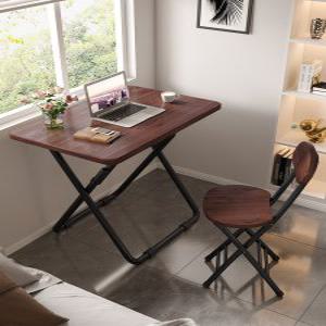 접이식 테이블 싱글식탁 1인용 책상 플라스틱 테이블 세트  공간활용 책상의자 원룸