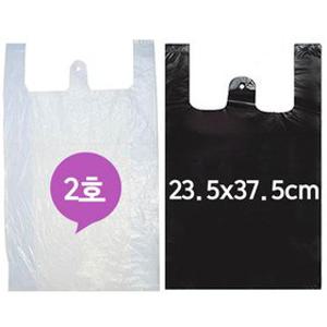 비닐봉투 2호 200매 (검정 흰색 비닐봉지 마트봉투 쓰레기봉투 시장봉지 슈퍼 분리수거 재활용)