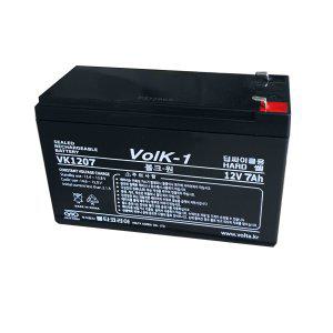 VK1207 12V 7Ah 산업용 전동차 배터리 밧데리 볼크원