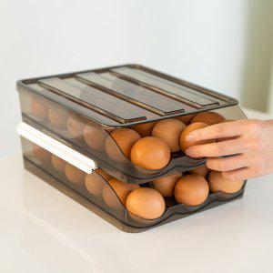 계란정리함 2단 에그트레이 냉장고 계란서랍