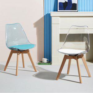 튤립체어 카페 식당 업소용 스틸 디자인 투명인테리어의자