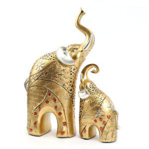 황금코끼리 2p세트 장식품 답례품 집들이 코끼리  소품 인테리어 디자인소품
