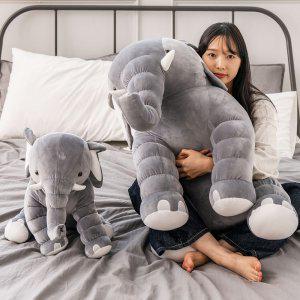 토이웍스 행복코끼리 수면 애착 인형 50cm 코끼리인형 대형인형 수면인형 안고자는인형 침대인형