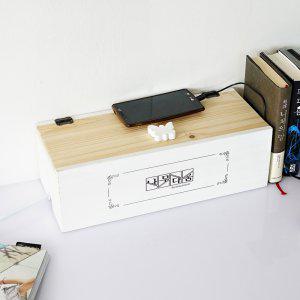 나무다움 원목 멀티탭정리함 충전기 전선 책상정리