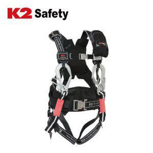 K2 최고급 산업용 전체식안전벨트 고소작업 안전그네 더블 포이죔줄 안전대 관리자용