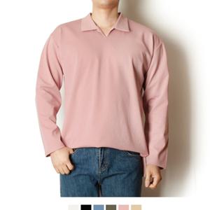 분또 카라티 남성 데일리 무지 티셔츠 브이넥