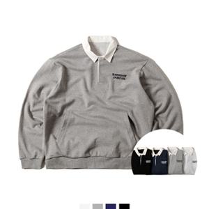 카라 럭비 맨투맨 남녀공용 4COLOR 데일리 티셔츠
