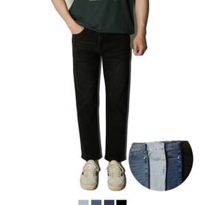 세미테이퍼드핏 베이직 스판 남자청바지 데님 빅사이즈