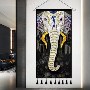 인테리어 벽 장식 포스터 그림 천 족자 걸이 코끼리 동남아 선물 1m 고급스러운 2m 큰
