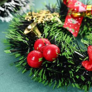 화환 크리스마스용 인공 소나무 레드 베리 장식 전면 문짝 벽 크리스마스 트리 12cm