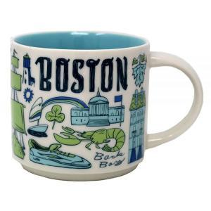 스타벅스 머그컵 머그잔 빈 데어 시리즈 보스턴 커피 머그 어크로스 더 글로브 컬렉션 237922