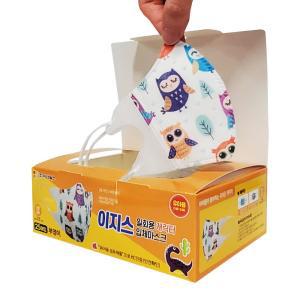 이지스 일회용 캐릭터 마스크 25매 유아용 부엉이소형마스크 어린이마스크