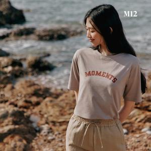 [온플] M12 24SS 여성 USA코튼 100 레터링 티셔츠 5종