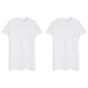 [2-Pack] Soft 레이어드 티셔츠 남녀공용 기본 라운드 무지 반팔티 이너티 롱티 빅사이즈 (M-3XL)