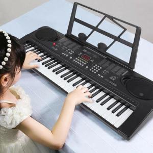 초보자용 전자 피아노 키보드 오르간, 마이크 음악 스탠드, 교육용 장난감, 어린이 및 성인용 선물, 61