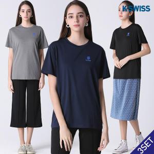 3SET [케이스위스(K-SWISS)] 남여공용 액티브 쿨링 냉감 티셔츠 3종세트