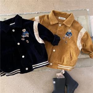 유아 아기 아동 키즈 자켓 아기용 캐주얼 코듀로이 재킷 자수 어린이 코트 가을 봄 외투 옷 패션
